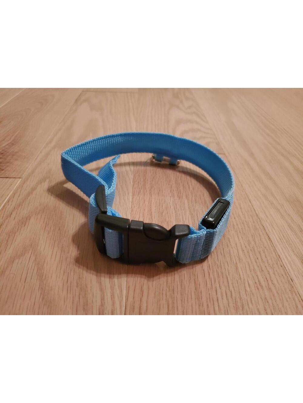 Adjustable Light Blue Nylon Pet Collar with Buckle